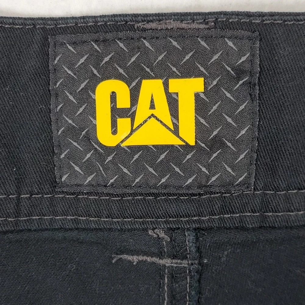 CAT Caterpillar Work Cargo‎ Pants Black Mens 48x30 Heavy Duty Stretch Utility